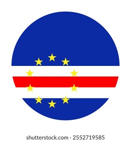 Cape Verde Flag vector illustration. Simple flag Cape Verde icon emoji design.