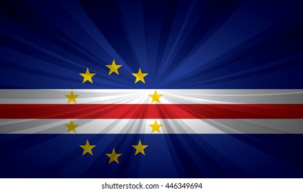 Cape Verde flag vector illustration.