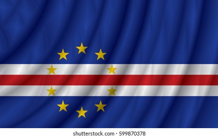 Cape Verde flag vector illustration.
