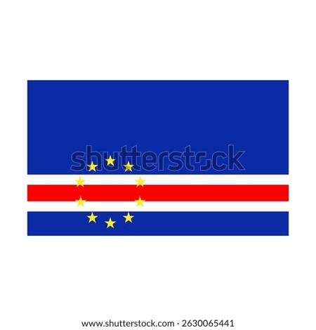 Cape Verde Flag vector illustration. Cape Verde Flag icon symbol on white background.