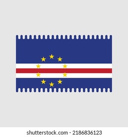 Cape Verde Flag Vector. National Flag