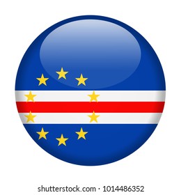 Cape Verde Flag Vector Round Icon - Illustration