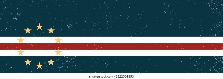 Cape Verde flag vintage Banner, vector design