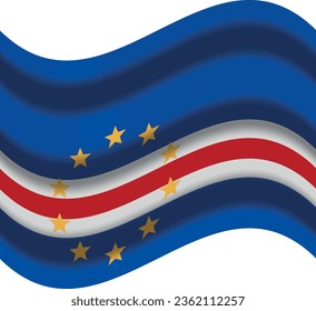 cape verde flag with wind icon