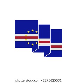 Cape verde flags icon set, Cape verde independence day icon set vector sign symbol