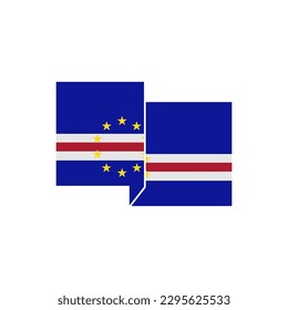 Cape verde flags icon set, Cape verde independence day icon set vector sign symbol