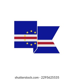 Cape verde flags icon set, Cape verde independence day icon set vector sign symbol