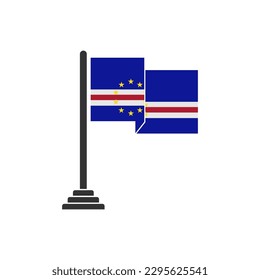 Cape verde flags icon set, Cape verde independence day icon set vector sign symbol