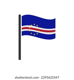 Cape verde flags icon set, Cape verde independence day icon set vector sign symbol