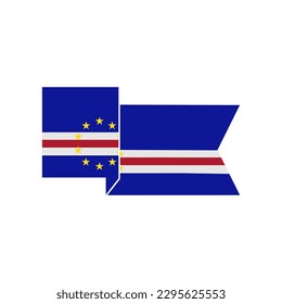 Cape verde flags icon set, Cape verde independence day icon set vector sign symbol