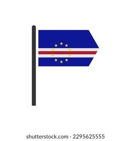 Cape verde flags icon set, Cape verde independence day icon set vector sign symbol