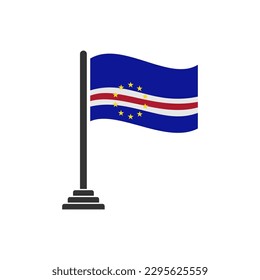 Cape verde flags icon set, Cape verde independence day icon set vector sign symbol