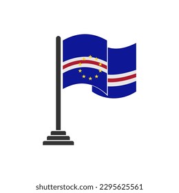 Cape verde flags icon set, Cape verde independence day icon set vector sign symbol