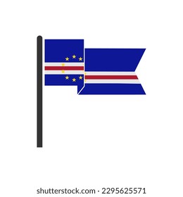 Cape verde flags icon set, Cape verde independence day icon set vector sign symbol