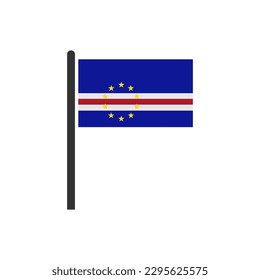 Cape verde flags icon set, Cape verde independence day icon set vector sign symbol