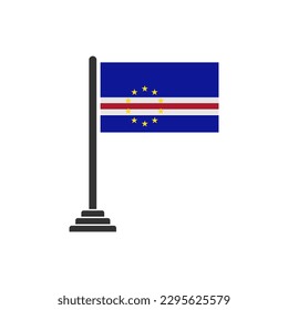 Cape verde flags icon set, Cape verde independence day icon set vector sign symbol