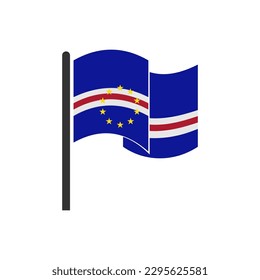 Cape verde flags icon set, Cape verde independence day icon set vector sign symbol