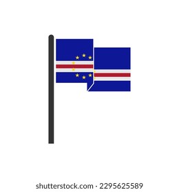 Cape verde flags icon set, Cape verde independence day icon set vector sign symbol