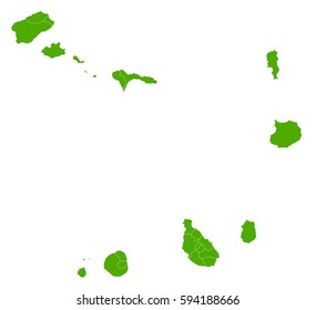 cape Verde green map