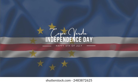 Cape Verde  independence day  HAPPY 5TH OF JULY vector illustration. European country public holiday celebration.