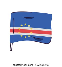 cape verde islands flag country isolated icon vector illustration design