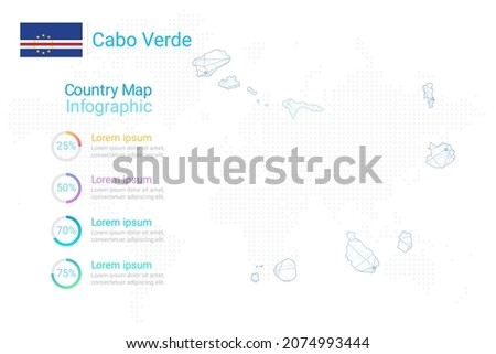 Cape Verde map with elements of infographics template. Vector illustration eps10