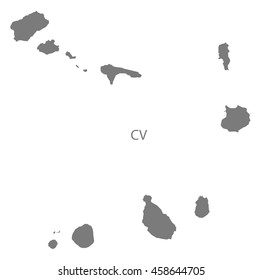 Cape Verde Map grey