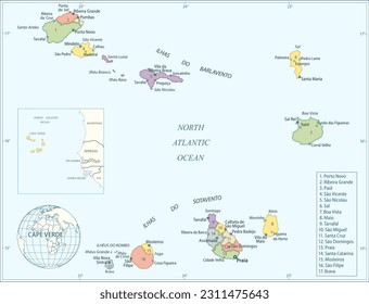 Cape Verde map - highly detailed vector illustration