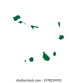 Cape Verde Map. Cape Verde map illustration. Cape Verde map chart vector. Cape Verde map silhouette