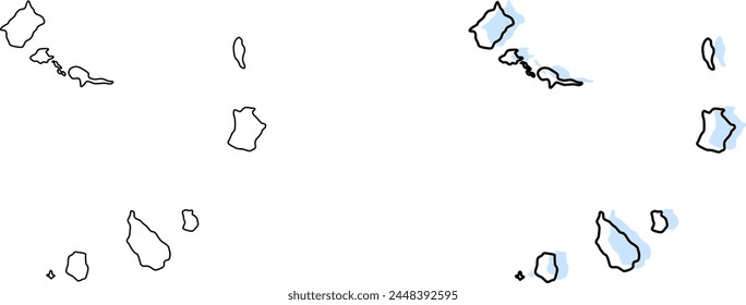 cape verde map, cape verde vector, cape verde outline, cape verde