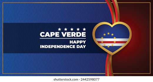 Cape Verde National Day, celebration template banner vector Illustration
