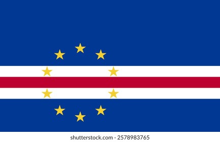 Cape Verde national flag. Flag of Cape Verde