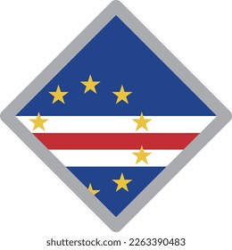 Cape Verde national flag icon vector Illustration material