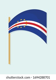 Cape Verde national flag simple vector design