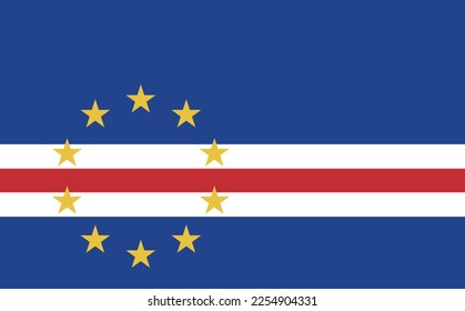 Cape Verde national flag  vector Illustration material