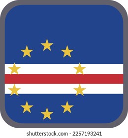 Cape Verde national flag  vector Illustration material