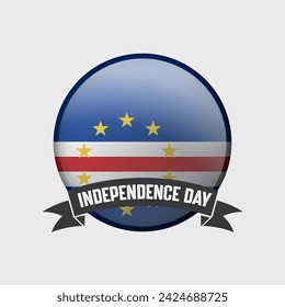 Cape Verde Round Independence Day Badge