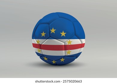 Cape Verde soccer ball featuring the national flag design on a gray background