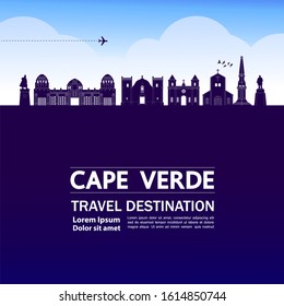 Cape Verde travel destination grand vector illustration. 