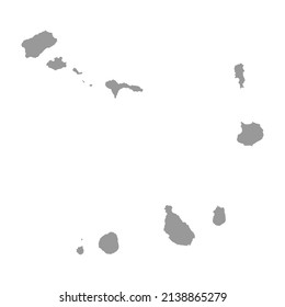 Cape Verde vector country map silhouette