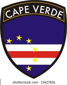 cape verde vector crest flag