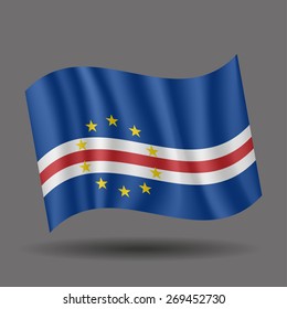 Cape Verde waving flag