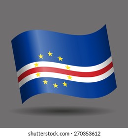 Cape Verde waving flag