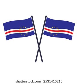 Cape Verdean flag icon vector illustration design