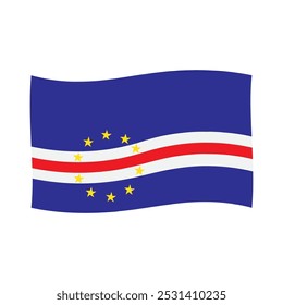 Cape Verdean flag icon vector illustration design
