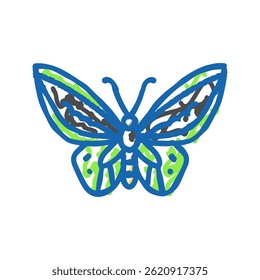 cape york birdwing insect doodle icon sketch vector. cape york birdwing insect sign. isolated symbol illustration
