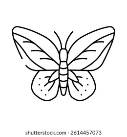 cape york birdwing insect line icon vector. cape york birdwing insect sign. isolated contour symbol black illustration