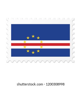 Cape_Verde flag on white background vector image
