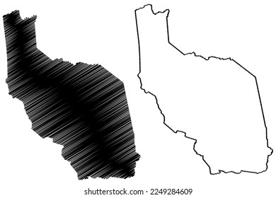 Capela do Alto Alegre municipality (Bahia state, Municipalities of Brazil, Federative Republic of Brazil) map vector illustration, scribble sketch map