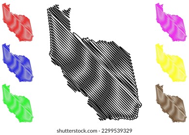 Capela do Alto Alegre municipality (Bahia state, Municipalities of Brazil, Federative Republic of Brazil) map vector illustration, scribble sketch map